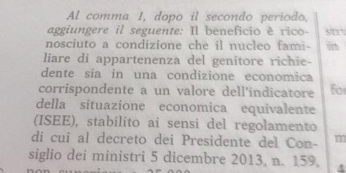 Legge di Stabilità, importanti sforzi economici a sostegno della genitorialià
